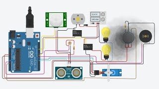 Smart Home Automation Using Sensors #Version 2 || Tinkercad screenshot 4