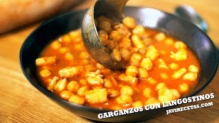 Garbanzos con Langostinos