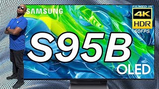 مراجعة تلفزيون Samsung S95B OLED 48 LG C2 مقارنة الصور 77S95C يذكر