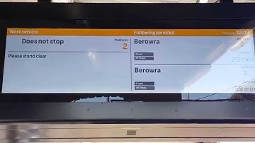 Sydney Trains New Single Widescreen Passenger Information Display
