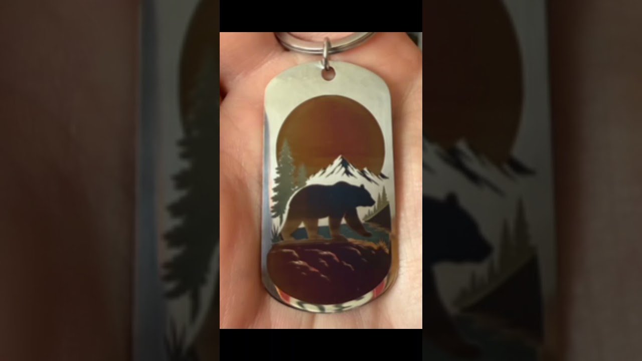 オーダー専用☆ドッグタグ  スワロフスキー施工 Stainless steel dog tag with colored engraving. Beautiful design‬
