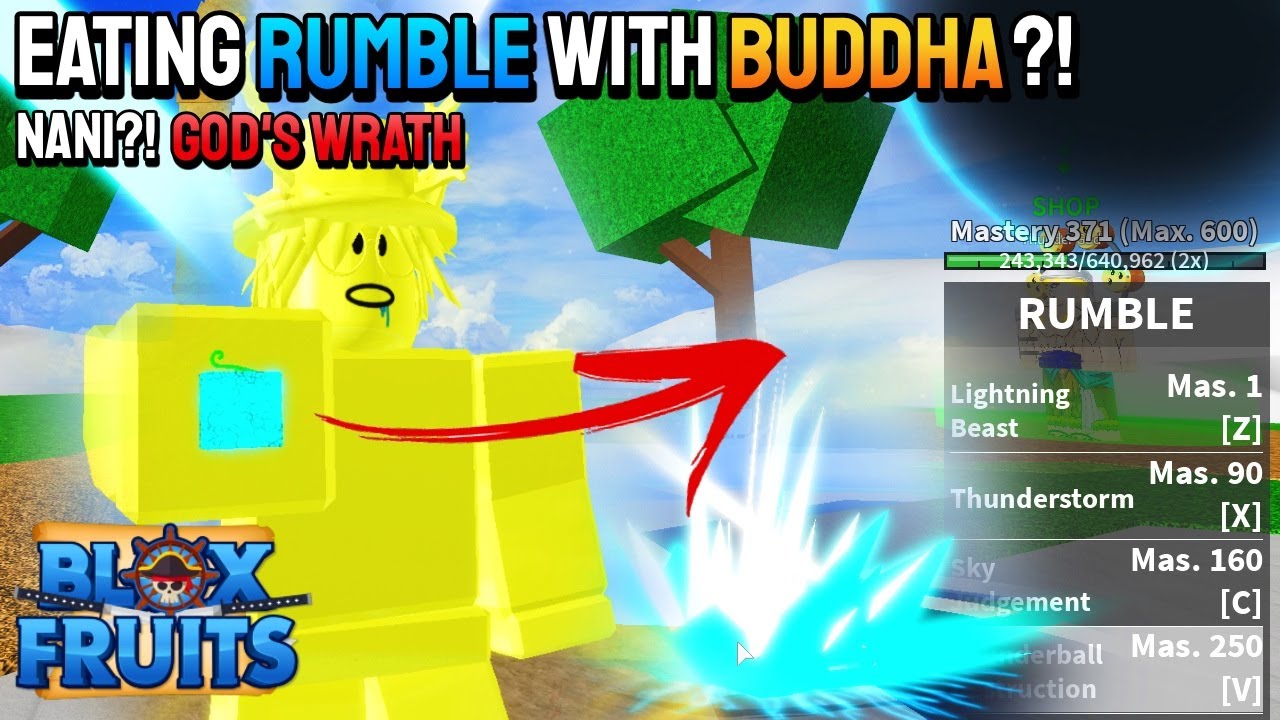 EATING RUMBLE WITH BUDDHA! BLOX FRUITS