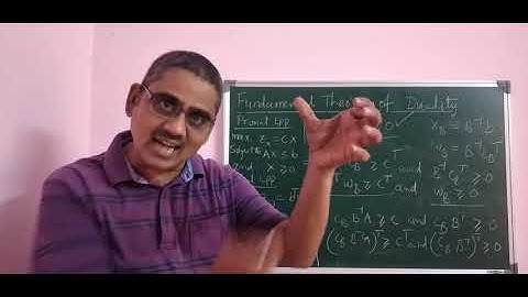 Fundamental Theorem of Duality  - BSc Statistics