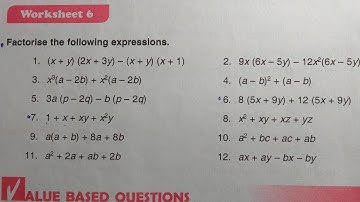 Math class 7 chapter 6 worksheet 6 dav public school ।। DAV Class 7 chapter 6 worksheet 6 dav