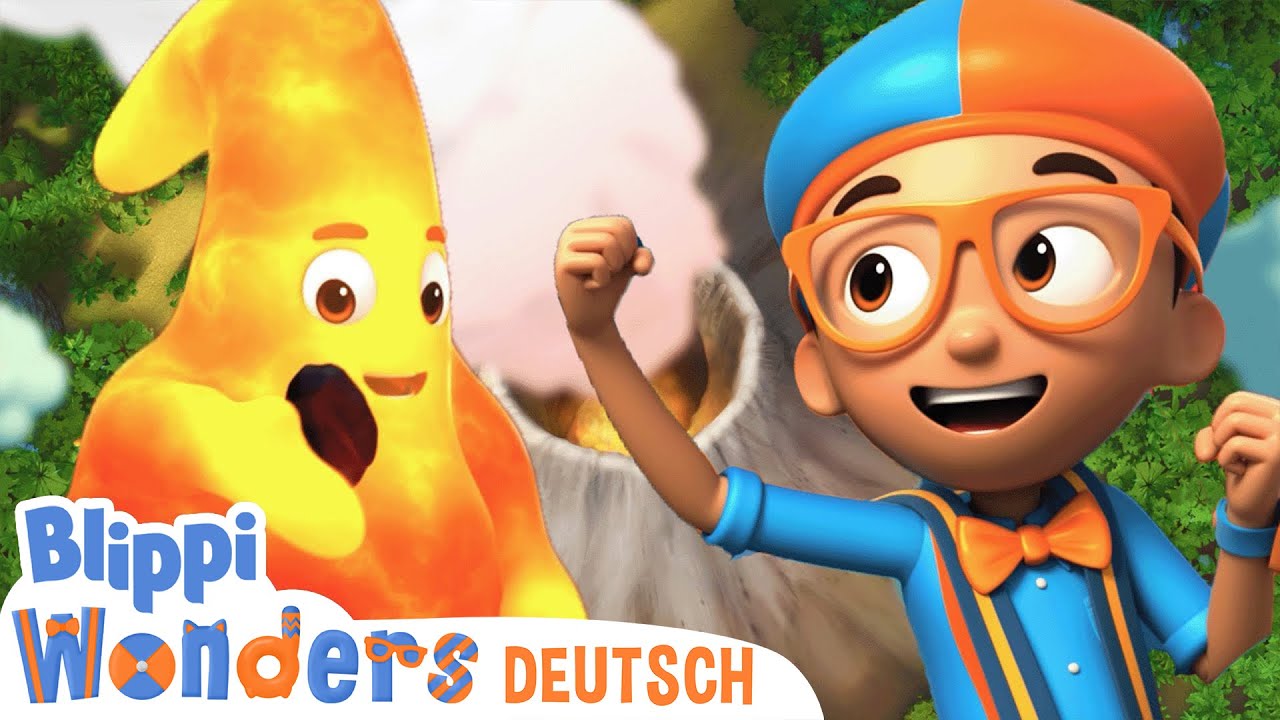 Vulkan | Kinderlieder und Cartoons | Blippi Wonders | Moonbug Kids Deutsch