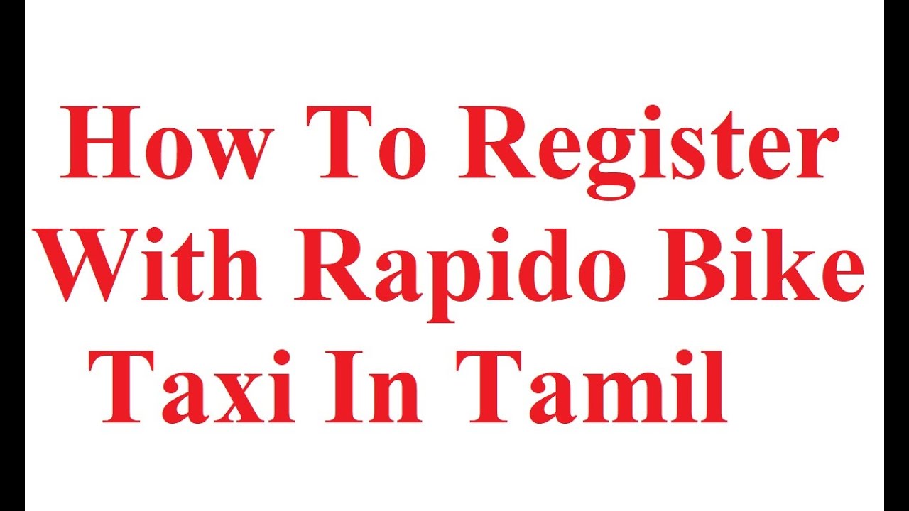 how to register with rapido captain in tamil rapido captain earnings