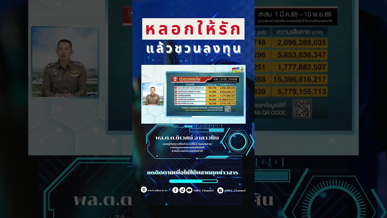 ชวนคิดชวนคุย วันที่ 30/11/2566 : ภัยไซเบอร์ ทำอย่างไรให้ปลอดภัย จากภัยออนไลน์ใกล้ตัว