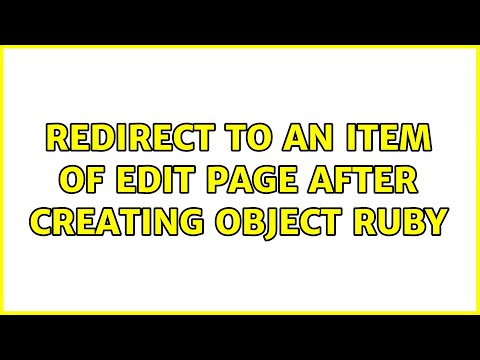 redirect to an item of edit page after creating object ruby