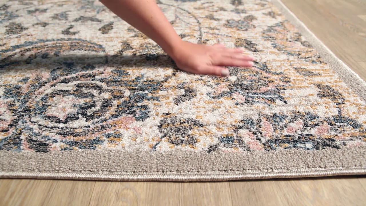 Surya Azul - Floral AZU-2310 Mustard, Beige, Blush, Aqua