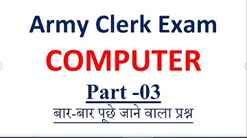 Army Clerk Computer | Army Clerk Most Important Computer Questions | oneplus defence academy -Part 3