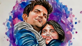 Dil Bechara Watercolour Painting | Sushant Singh Rajput Painting | #dilbechara #ssr #Drawing