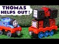 Thomas The Tank Engine helps out with different faces & Naughty George steals Paw Patrol Train TT4U