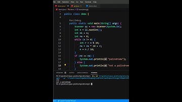 palindrome of number in java #java #programming #shortvideo #shorts