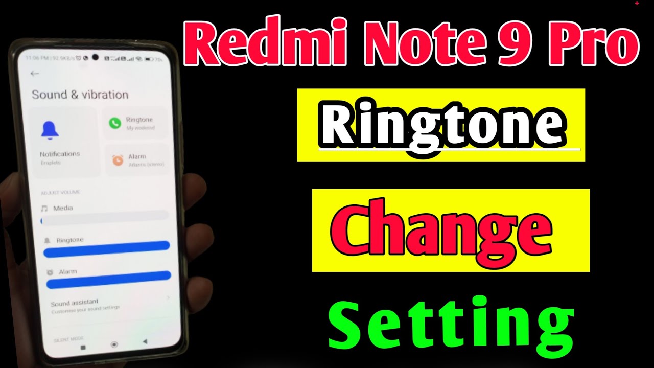 Redmi note 9 pro me ringtone kaise change karen | How to change ...