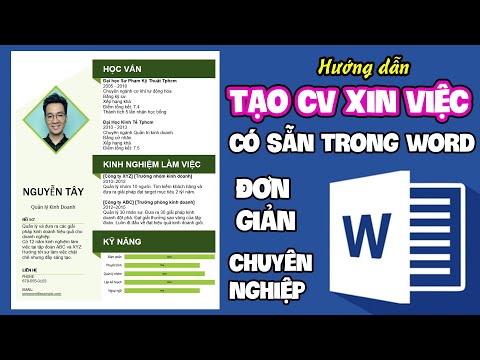 #1 Cách tạo CV xin việc bằng word (Mẫu có sẵn) | Nhanh gọn, chuyên nghiệp Mới Nhất