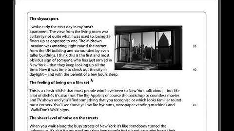 Exemplar Part A Travelogues NY Dover IGCSE Edexcel English Language  B -SAMs Sample model answers