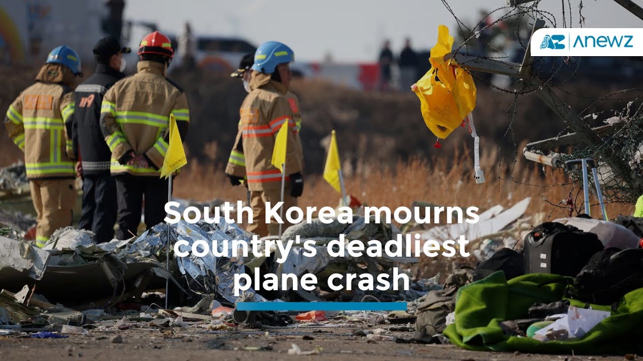 South Korea mourns country's deadliest plane crash - YouTube