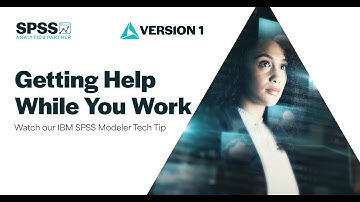 Getting Help While You Work in IBM SPSS Modeler