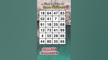 Find 3 pairs of identical numbers/STAY FOCUSED! /Dementia Prevention Quizzes/Tests.No.756