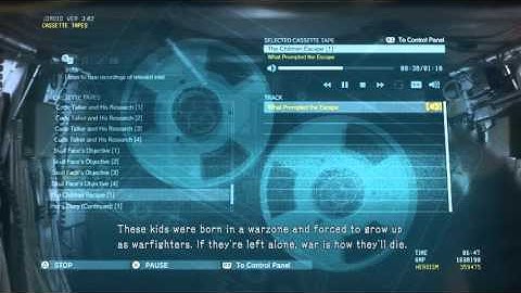 Metal Gear Solid V - Cassette Tape - The Children Escape 1