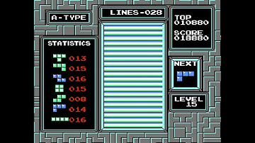 My All Time PB In NES Tetris A-Type Level 15 (New #1: 18,880)