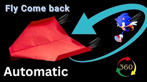 Learn how to fold a paper airplane that flies back to you!
