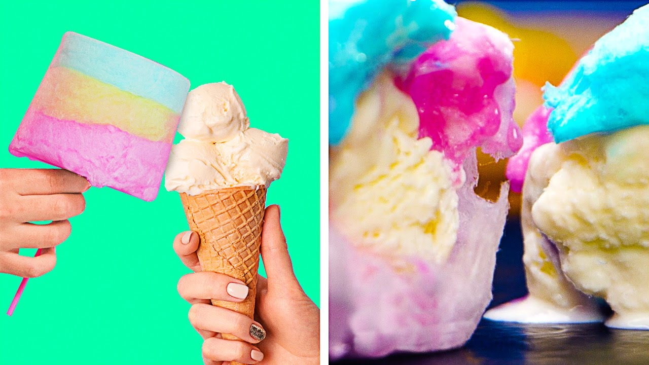 25 RAINBOW COTTON CANDY IDEAS AND CAKE RECIPES