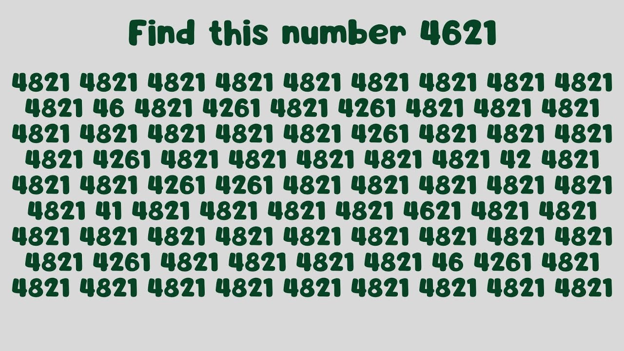 FIND this number