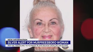 TBI issues Silver Alert for missing Murfreesboro woman