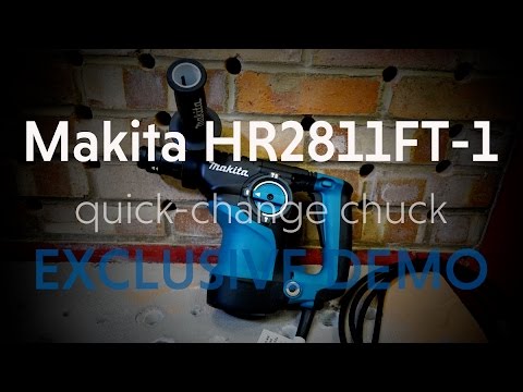 Makita HR2811FT Un ciseau et un ensemble de 15 bits ne sont pas inclus avec le produit Marteau-Plus léger Sds 800W vertical 3 positions 3,6 kg Mandrin Auto 