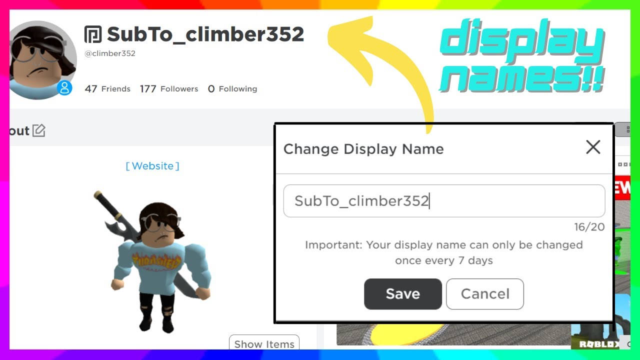 *NEW* DISPLAY NAMES ROBLOX UPDATE!! | HOW TO CHANGE YOUR DISPLAY NAME ...