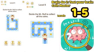 Brain Go 2: Test your brai‪n Game Coin Master Theme Complete SOlved All Levels 1 - 5 Tricky Puzzle screenshot 4