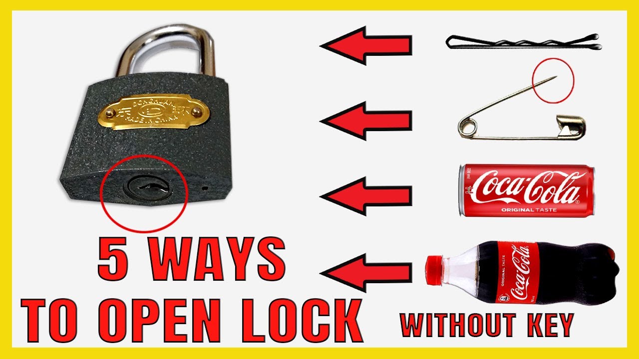 5 Ways to Open Lock Without Key |🔴|Amazing Life Hack| Diy ...