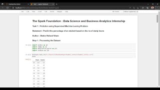 Task 1 : The-Spark-Foundation-Data-Science-and-Business-Analytics-Internship