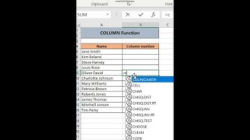 How to use Column function in excel? | Excel  Column function in English.