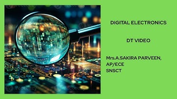 DT video | 23ECB221 - Digital Electronics | SNS Institutions