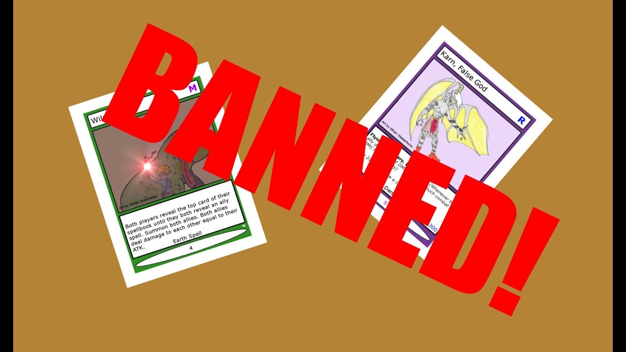 A screenshot of an update on banned items