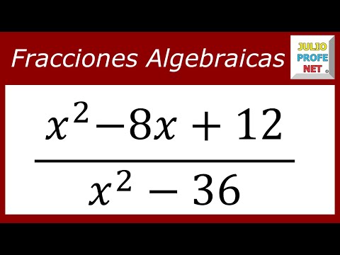 Simplificación de una fracción algebraica - Simplification of an algebraic fraction