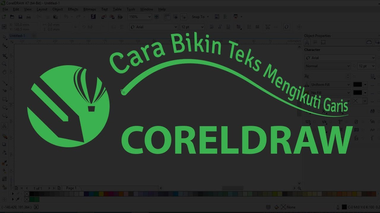  cara membuat tulisan mengikuti garis di coreldraw X6 YouTube