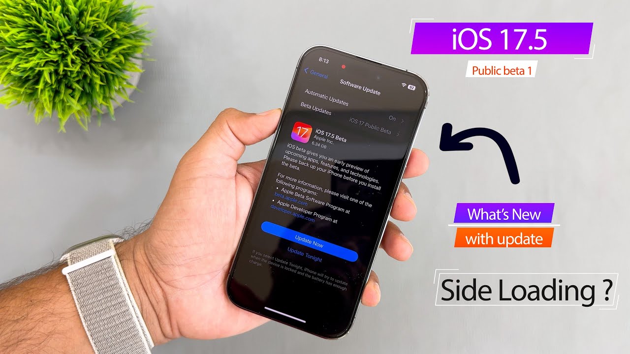 iOS 17.5 Beta 1 hindi | iOS 17.5 beta 1 released | What's new? Side ...