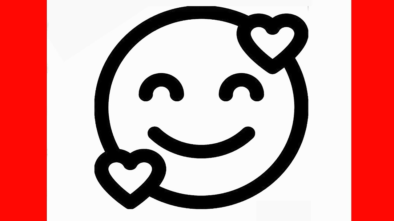 Easy Smiling Emoji Drawing for Kids, How to Draw Smiling Emoji