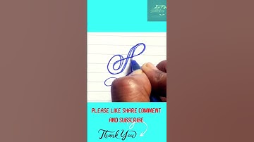 flourished capital A in Cursive writing | flourishing calligraphy alphabet #satisfyinghandwriting