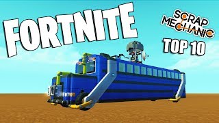 TOP 10 Fortnite Šíleností v Scrap Mechanic - Nakashi [CZ]