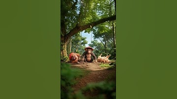 capybara và tin tin chơi bị té | LIKE SNACKS@ | ẩm thực trên cây chuối #food  #fruit