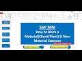 SAP MM- Material status configuration in material master- Explanation for Beginners/Experienced leve