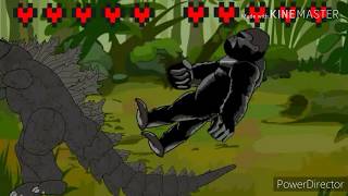 Godzilla Vs King Kong (Drawing Cartoons) (With health)