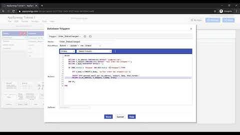 Using Triggers & Stored Procedures with AppSynergy