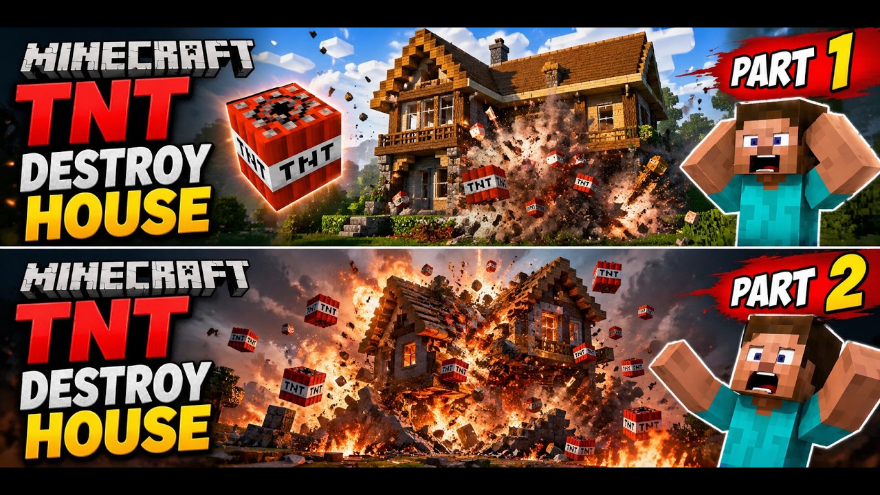 Minecraft TNT Destroy House 💥 | Ultimate Home Explosion Begins! (Part 2 ...
