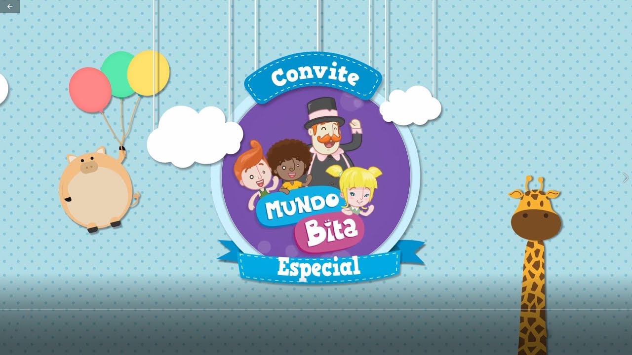 Convite Animado MUNDO BITA