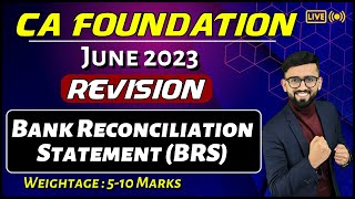 One Shot Revision - Bank Reconciliation Statement | CA Foundation Accounts | CA Hardik Manchanda